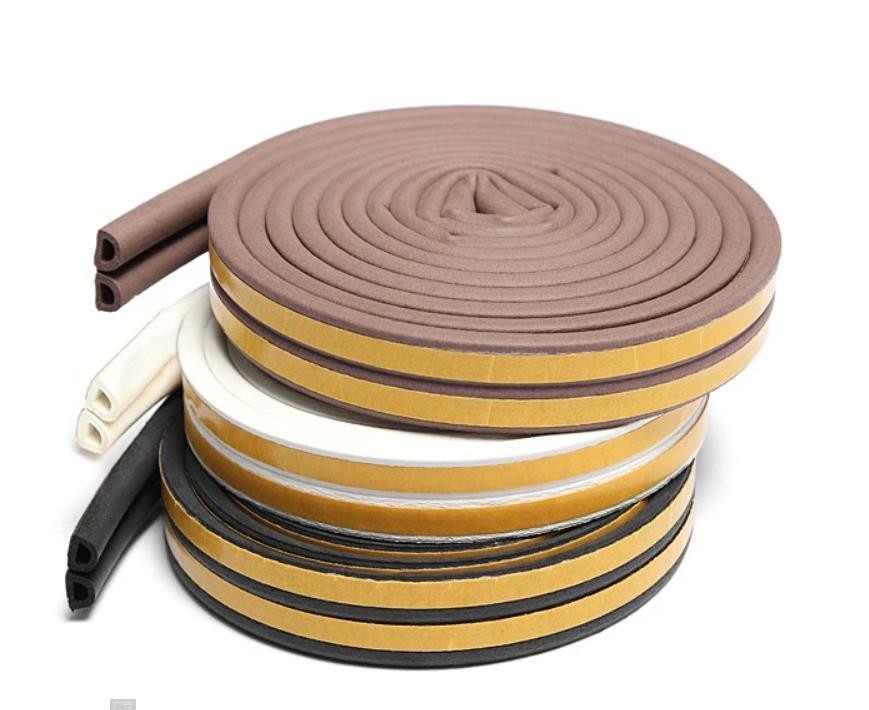Προσαρμοσμένο μέγεθος D-Type EPDM Foam Adhesive Door Seal Strip Anti-Dust Rubber για πόρτες παραθύρων