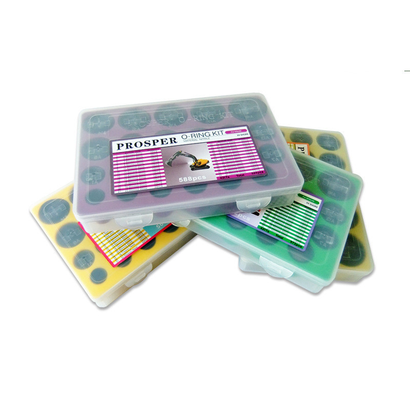 NBR O Ring Valve Rubber Seal Assortment Kit 382 PCS Μαύρα δαχτυλίδια O για υδραυλική επισκευή