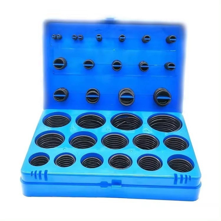 NBR O Ring Valve Rubber Seal Assortment Kit 382 PCS Μαύρα δαχτυλίδια O για υδραυλική επισκευή