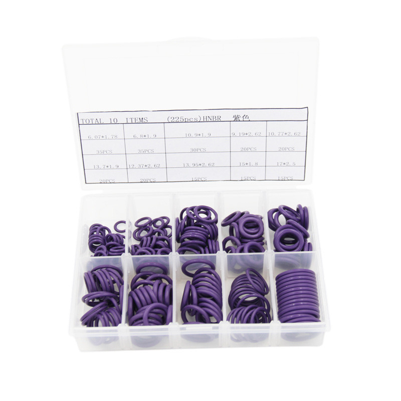 NBR O Ring Valve Rubber Seal Assortment Kit 382 PCS Μαύρα δαχτυλίδια O για υδραυλική επισκευή