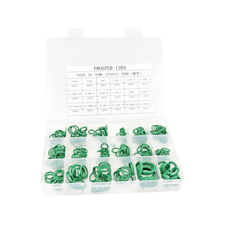 NBR O Ring Valve Rubber Seal Assortment Kit 382 PCS Μαύρα δαχτυλίδια O για υδραυλική επισκευή